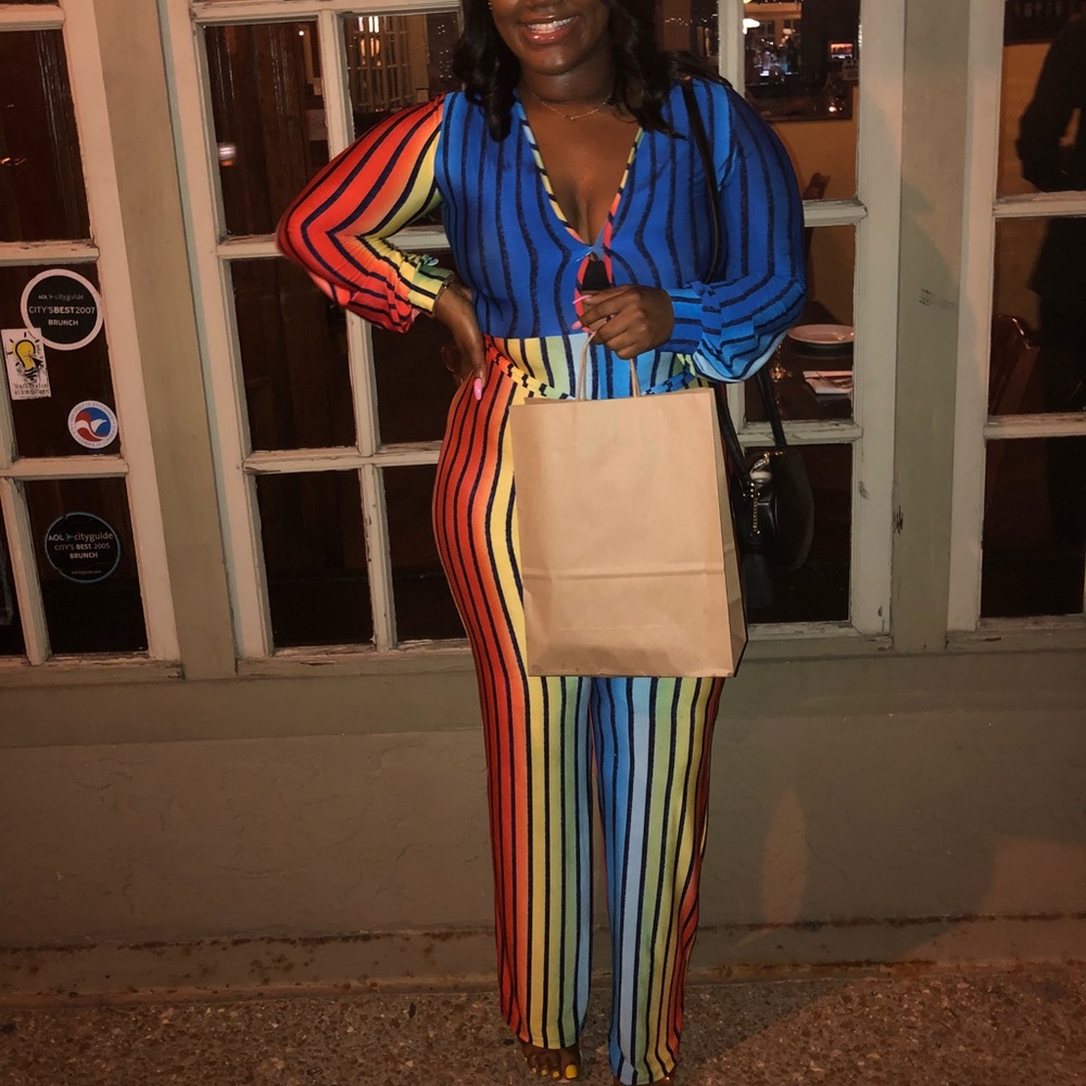 Fashionnova Jumpsuit Rainbow